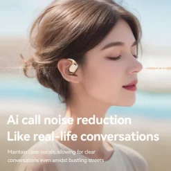 M76 Hands Free Telephone Driving Headset Ear Hook Bluetooth 5.3 Ergonomic Design Stereo Surround sound for Fitness Gym Workout Mobile Phone