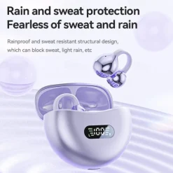 M79 Hands Free Telephone Driving Headset Ear Clip Bluetooth 5.3 Stereo Surround sound HIFI for Yoga Fitness Gym Workout Mobile Phone