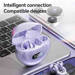 M79 Hands Free Telephone Driving Headset Ear Clip Bluetooth 5.3 Stereo Surround sound HIFI for Yoga Fitness Gym Workout Mobile Phone