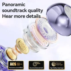 M79 Hands Free Telephone Driving Headset Ear Clip Bluetooth 5.3 Stereo Surround sound HIFI for Yoga Fitness Gym Workout Mobile Phone