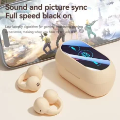 M59 Hands Free Telephone Driving Headset Ear Clip Bluetooth 5.3 Sports Ergonomic Design Stereo for Apple Samsung Huawei Xiaomi MI Yoga Fitness Gym Workout Mobile Phone