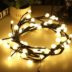 2.5M 72LED Flexible DIY Willow Vine Lights Artificial Plant Decor for Christmas, Bedroom, Walls, and Holiday Weddings