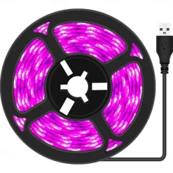 5m LED Grow Light Full Spectrum DC 5V USB Plant Light Grow LED Strip Phyto Lamp for Vegetable Flower Seedling Grow Tent Box IP65