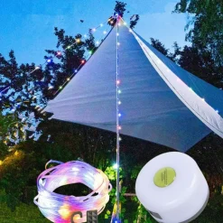 10m LED Reel String Lights Camping Lights, Outdoor Christmas/Halloween String Lights, USB Camping Lamp Recyclable LED Atmosphere Light for Garden Tent Room Decor