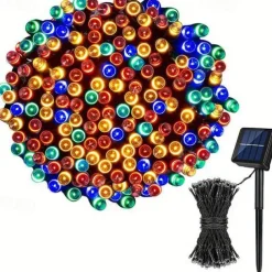 30m 300LED Solar String Lights Outdoor Waterproof 10m 100 LED Solar Christmas/Halloween Lights 8 Modes Twinkle Mini Lights For Gardens Wedding Party Tree Xmas Outdoors Decoration