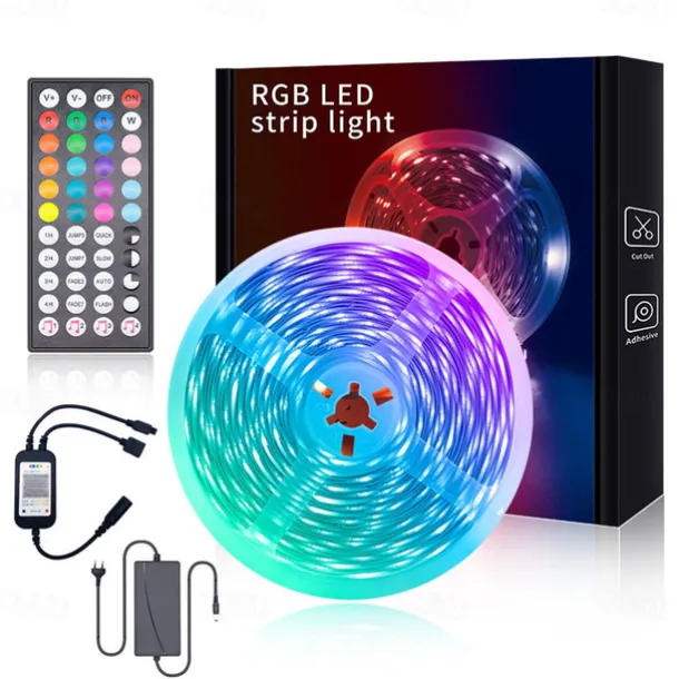 5m LED Strip Lights Bluetooth APP RGB SMD 2835 IP20 Luces Flexible Lamp Tape Ribbon Diode DC12V Home Party Decoration