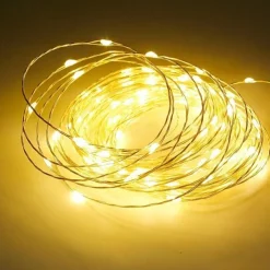 2M 20LED USB Powered Gypsophila String Lights, Warm White/Red Cuttable Design, Outdoor Garden String Lights Christmas Courtyard Decoration