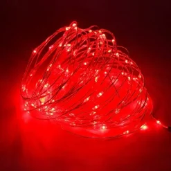 2M 20LED USB Powered Gypsophila String Lights, Warm White/Red Cuttable Design, Outdoor Garden String Lights Christmas Courtyard Decoration