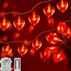 3M 20LED Valentine's Day Heart Fairy Lights with Remote Control, 8 Modes String Lights for Christmas Wedding Party Decoration