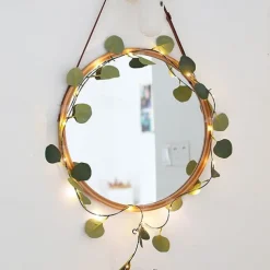 2M 20LEDs Eucalyptus Vine LED String Light Battery Operation Christmas Room Decoration Rattan Lights Valentine's Day Decoration Fairy Lights