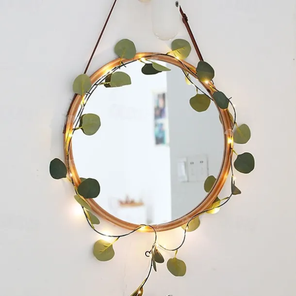 2M 20LEDs Eucalyptus Vine LED String Light Battery Operation Christmas Room Decoration Rattan Lights Valentine's Day Decoration Fairy Lights