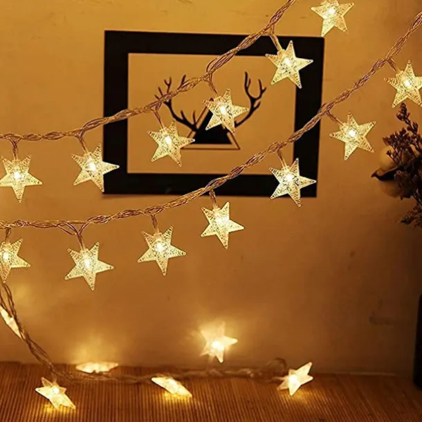 10m 80LEDs Fairy Star String Lights Remote Control 8 Modes Waterproof Wedding Party Garden Patio Bedroom Home Holiday Christmas Decoration