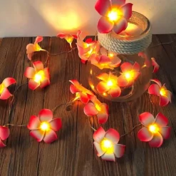 3m 20LEDs Flower String Lights Wedding Garland Decoration Battery or USB Powered Fairy Lights Bedroom Christmas Wedding Holiday Party Valentine's Day Garden Decoration Lamp