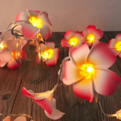 3m 20LEDs Flower String Lights Wedding Garland Decoration Battery or USB Powered Fairy Lights Bedroom Christmas Wedding Holiday Party Valentine's Day Garden Decoration Lamp