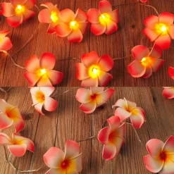 3m 20LEDs Flower String Lights Wedding Garland Decoration Battery or USB Powered Fairy Lights Bedroom Christmas Wedding Holiday Party Valentine's Day Garden Decoration Lamp