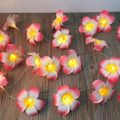 3m 20LEDs Flower String Lights Wedding Garland Decoration Battery or USB Powered Fairy Lights Bedroom Christmas Wedding Holiday Party Valentine's Day Garden Decoration Lamp
