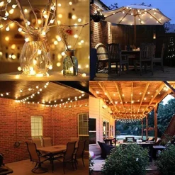 10m 80LEDs Globe String Lights Mini Ball with Remote Control LED Christmas Light Ball String Lights 10m 80LED 8 Modes Lighting Waterproof Fairy Lights Wedding Party Garden Bedroom Home Decoration
