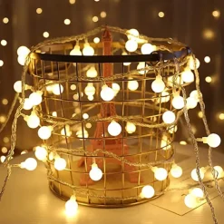 10m 80LEDs Globe String Lights Mini Ball with Remote Control LED Christmas Light Ball String Lights 10m 80LED 8 Modes Lighting Waterproof Fairy Lights Wedding Party Garden Bedroom Home Decoration