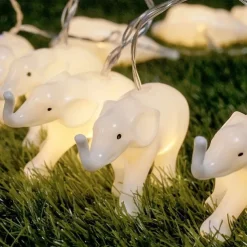 1.5m 10LEDs LED String Lights Elephant Animal Shaped Fairy String Lights Children's Room Decor Christmas Party Holiday Home Decoration Best Gift for Children