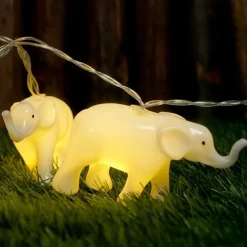 1.5m 10LEDs LED String Lights Elephant Animal Shaped Fairy String Lights Children's Room Decor Christmas Party Holiday Home Decoration Best Gift for Children