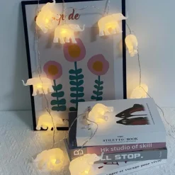1.5m 10LEDs LED String Lights Elephant Animal Shaped Fairy String Lights Children's Room Decor Christmas Party Holiday Home Decoration Best Gift for Children