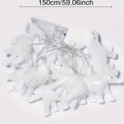 1.5m 10LEDs LED String Lights Elephant Animal Shaped Fairy String Lights Children's Room Decor Christmas Party Holiday Home Decoration Best Gift for Children