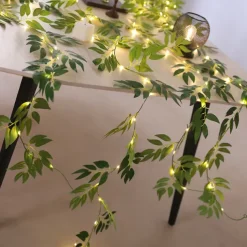 2m 20LEDs Simulate Willow Cane Fairy String Lights Battery Powered Christmas Wedding Party Holiday Home Garden Balcony Decoration
