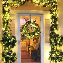 50M 100M Outdoor Waterproof Light String Festival Party Decorative Light 8-mode Iron Shell Waterproof Power Supply Garden Garden Garden Lighting Lamp 24V Low Voltage 1 set