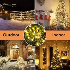 50M 100M Outdoor Waterproof Light String Festival Party Decorative Light 8-mode Iron Shell Waterproof Power Supply Garden Garden Garden Lighting Lamp 24V Low Voltage 1 set