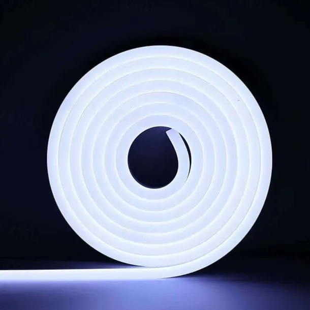 1m Neon Strip Lights 120 LEDs 2835 SMD 1pc Warm White White Yellow Waterproof Cuttable Decorative 12 V