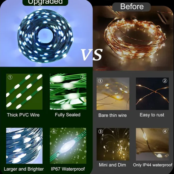 100m Outdoor Waterproof LED Light Strips String Lights Christmas String Lights 1000 LEDs 329FT White Creative String Lights Holiday Lights Party Holiday Wedding 29V