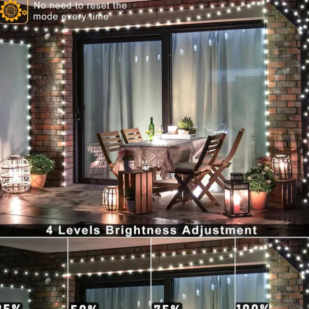 100m Outdoor Waterproof LED Light Strips String Lights Christmas String Lights 1000 LEDs 329FT White Creative String Lights Holiday Lights Party Holiday Wedding 29V