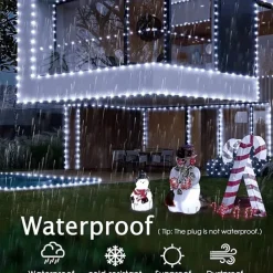 100m Outdoor Waterproof LED Light Strips String Lights Christmas String Lights 1000 LEDs 329FT White Creative String Lights Holiday Lights Party Holiday Wedding 29V