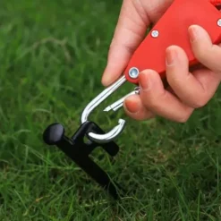 5m Outdoor Windproof Rope, Heavy-Duty Camping Rope with Pulley System, Reflective Nylon Cord with Adjustable Buckle & 2 Stainless Steel Carabiners for Hiking, Tent Setup, Gear Securing