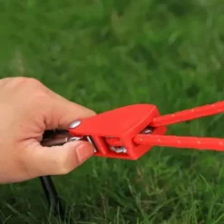 5m Outdoor Windproof Rope, Heavy-Duty Camping Rope with Pulley System, Reflective Nylon Cord with Adjustable Buckle & 2 Stainless Steel Carabiners for Hiking, Tent Setup, Gear Securing