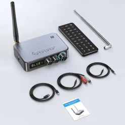 M9 Pro Bluetooth 5.1 Audio Receiver Transmitter 3.5mm Aux Wireless Music Adapter U Disk/TF Card FM Radio Player DAC Converter