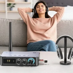 M9 Pro Bluetooth 5.1 Audio Receiver Transmitter 3.5mm Aux Wireless Music Adapter U Disk/TF Card FM Radio Player DAC Converter