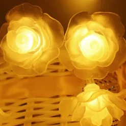 3M Rose String Lights 20 LEDs, Valentines USB Powered Fairy String Lights Warm White, Cold White, RGB for Wedding Decorative Lights, Indoor & Outdoor Decor