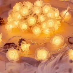 3M Rose String Lights 20 LEDs, Valentines USB Powered Fairy String Lights Warm White, Cold White, RGB for Wedding Decorative Lights, Indoor & Outdoor Decor