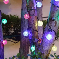 20M Solar LED Lantern String Lights, 200 Bubble Ball LEDs String, Waterproof Outdoor for Christmas Garden Decoration 1 Set