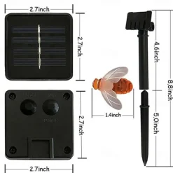 3M Solar Powered Bee String Lights, 20 LEDs Waterproof Outdoor Lights with Mounting Bracket for Christmas, Patio, Yard, Warm White, White Multicolor, Blue