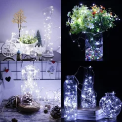 10m String Lights 100 LEDs 1pc Warm White Cold White Multi Color Waterproof Party Decorative USB Powered