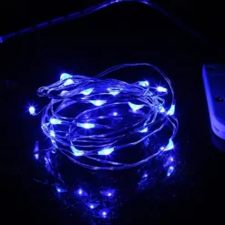 1m String Lights 10 LEDs 10pcs 1pc Blue Christmas New Year's Waterproof Party Decorative Batteries Powered