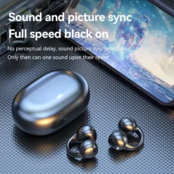 m55 True Wireless Headphones TWS Earbuds Ear Hook Bluetooth 5.3 with Charging Box Long Battery Life for Fitness