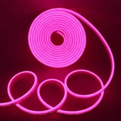 5M Waterproof LED Neon Tube Light, Flexible Strip Lights Single Color for Indoor Outdoor Decorative 12V EU/UK/US/AU Plug