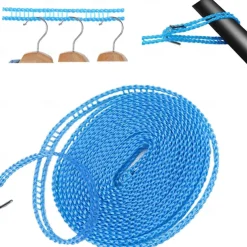 3-10m Windproof Clothesline Camping Clothesline Durable Travel Clothes Line Rope Portable Clothes Drying Line Heavy Duty Laundry Line Length Adjustable Non-slip Clothing Line Outdoor Indoor