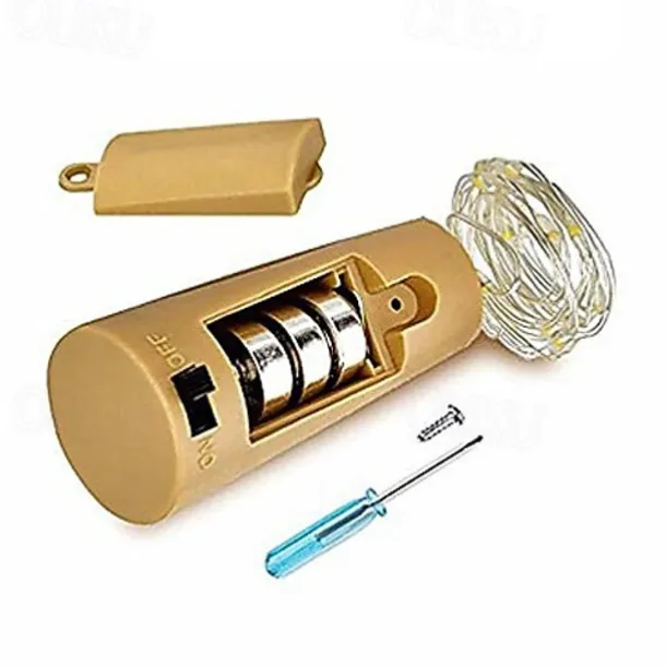 2m Wine Bottle String Lights 6pcs 20 LEDs Warm White White Red Creative Decoration for Party Holidays Christmas Tree Light up