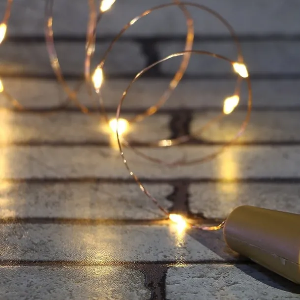 2m Wine Bottle String Lights 6pcs 20 LEDs Warm White White Red Creative Decoration for Party Holidays Christmas Tree Light up