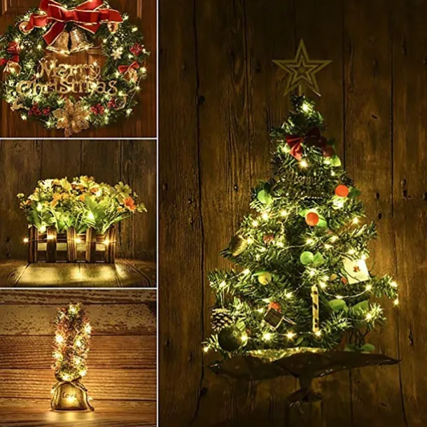 2m Wine Bottle String Lights 6pcs 20 LEDs Warm White White Red Creative Decoration for Party Holidays Christmas Tree Light up