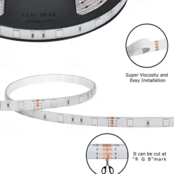 15M 3x5M WIFI Smart LED Light Strips Kit Waterproof RGB Tiktok Lights 450 LEDs 5050 Phone Controlled LED Strip KitTimer LED Tape LightWorks with Android iOS and Google Home